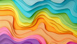 Pastel Paper Layers in Rainbow Colors, Modern Colorful Background