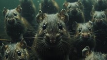   A Large Group Of Mice Forms A Central Cluster Surrounded By Smaller Mice Doing The Same
