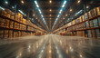 © Steve - Industrial Warehouse: Vast Capacity for Goods Storage. Logistics and tariff concept