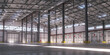 Empty warehouse or storehouse in daylight.