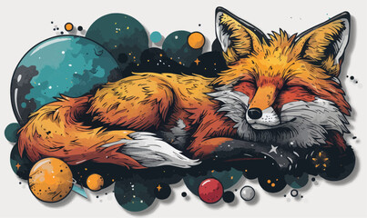 Wall Mural - Fox Sticker