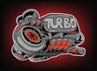 Turbocharger Car Engine Illustration Vector
