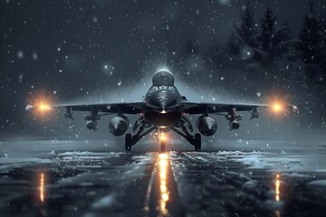 Wall Mural - US Air Force military aircraft, fighter, F 16 aircraft with pilot, participates in war and special military operation, participates in air battle