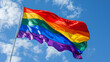 Rainbow of Rights. Rainbow Pride or LGBT Pride flag which constitutes of the shades red, orange, yellow, green, blue, and purple, signifying  diversity within the LGBT community.