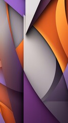 Poster - Purple-orange vertical abstract background of lines and polygons. AI generative.