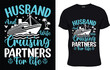 © Shariful Designer - Husband and wife cruising partners for life colorful graphic t shirt trendy design