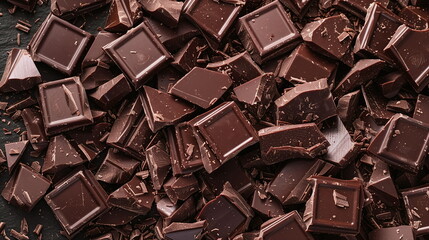 Wall Mural - close-up of sweet brown chocolate