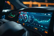 AI-Enhanced Car Dashboard Display at Night
