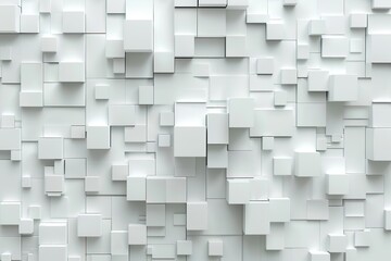 3d square white technology communication abstract. generative ai