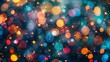 Vibrant Abstract Bokeh Background with Colorful Light Dots