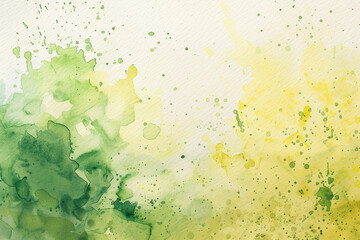 Soft Pastel Watercolor Splash, Abstract Green & Yellow Texture