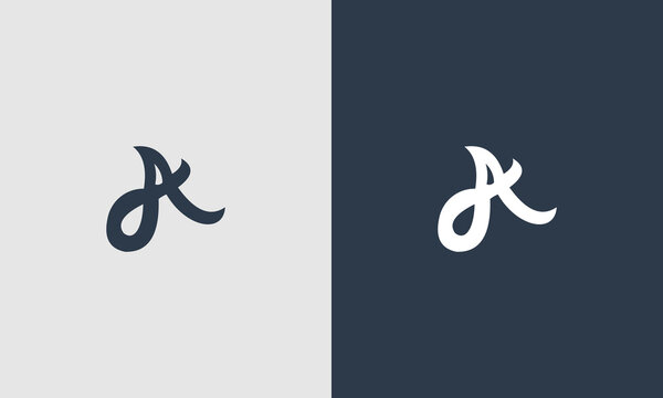 letter A simple monogram logo design vector illustration