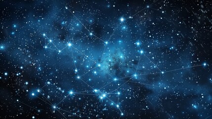 Wall Mural - enigmatic cosmic constellations in starlit night sky