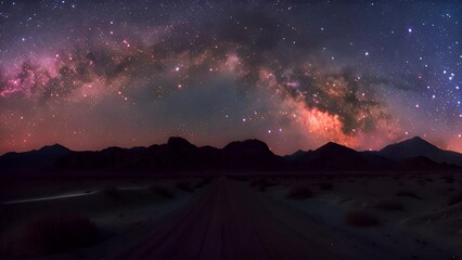 Wall Mural - the night sky is covered with a blanket of stars twinkling amidst drifting clouds