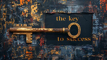Old Rusty Key And The Letters The Key To Success