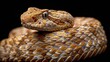 Close Up of Snake on Black Background