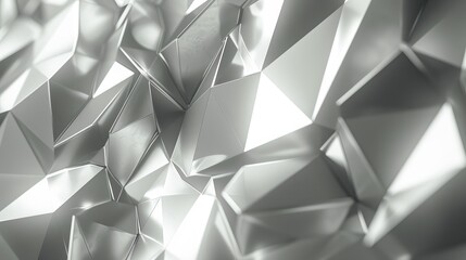 Poster - Silver low poly background and splash screen.