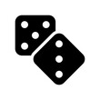 Dice icon. Playing game. Casino. Vector icon isolated on white background.