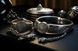 Sleek and Stylish Silver Accessories high quality details,