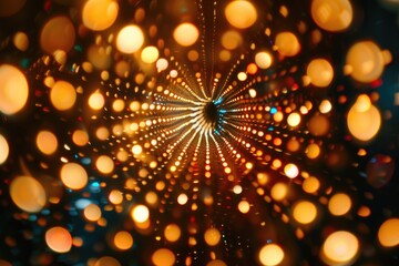 Poster - A bunch of lights suspended in mid-air. Suitable for various creative projects