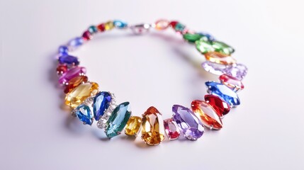 Poster - Colorful bracelet displayed on a white background. Perfect for fashion or jewelry concepts