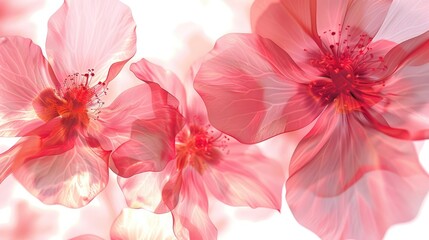Poster - Close up of pink flowers, ideal for nature backgrounds