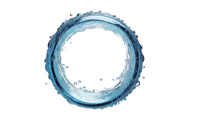 Poster - Water splash circle, aqua of round shape isolated on white isolated on white background