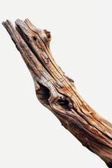 Poster - Detailed shot of a wooden piece on a plain white background. Suitable for various design projects