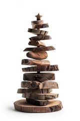 Wall Mural - A stack of wood logs ready for use. Suitable for various projects