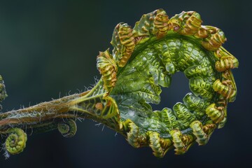 Poster - Detailed close-up shot of a plant with many green leaves. Perfect for botanical and nature themes