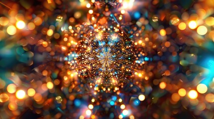 Poster - A vibrant and colorful background with lights. Perfect for adding a pop of color to any design project