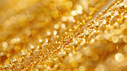 Aufkleber - Close up of a sparkling gold glittered background, perfect for festive designs