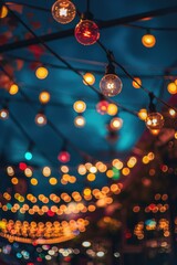 Poster - A bunch of lights on a string, perfect for festive decorations