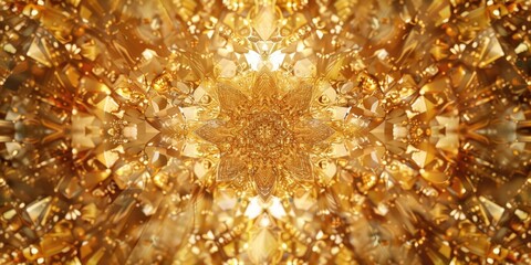 Poster - A gold colored abstract design with a starburst in the middle. Can be used for various design projects