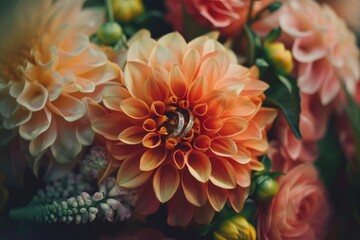 Poster - Detailed view of a bunch of colorful flowers, perfect for various design projects