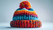 colorful wool winter hat studio light 8k octane render