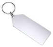 Blank keychain isolated on transparent background