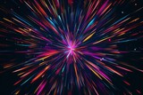 Fototapeta Natura - Vibrant Light Explosion in Space, Abstract Background Concept