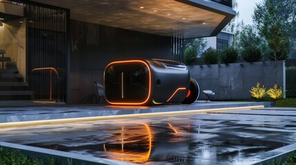 A futuristic take on delivery service with sleek 3d designs AI generated illustration