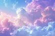 soft dreamy pastel clouds background ethereal sky with fluffy cloudscape serene heavenly atmosphere digital illustration