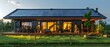 Eco-Friendly Haven: Solar-Powered Minimalist Abode. Concept Minimalist Lifestyle, Solar Power, Eco-Friendly Living