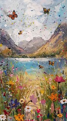 Wall Mural - The Call of the Wild: an immersive watercolour world where each stroke transports us to the secluded corners of nature, revealing its beauty and majesty.
