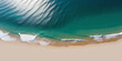 Beach and waves from top view, banner