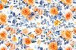 orange artistic flower watercolor background wallpaper