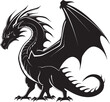 Infernal Inferno Dragon Icon Symbol Celestial Creature Full Body Dragon Logo