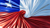 Fototapeta Zwierzęta - Chilean Flag Swirling Dynamically with Lone Star in a Vortex of Blue and Red