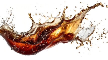 coke splash isolated on white background