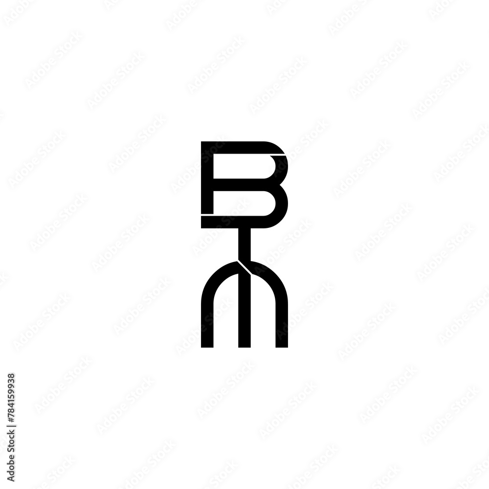 btm lettering initial monogram logo design Stock Vector | Adobe Stock