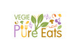 Vegie vegan healthy food menu logo design, nature leaves with traditional spices element, restaurant cafe food menu.