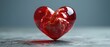 Red Heart-Shaped Symbol for Organ Donation Awareness. Concept Health Awareness, Organ Donation, Heart Health, Charity Campaign, Red Symbol
